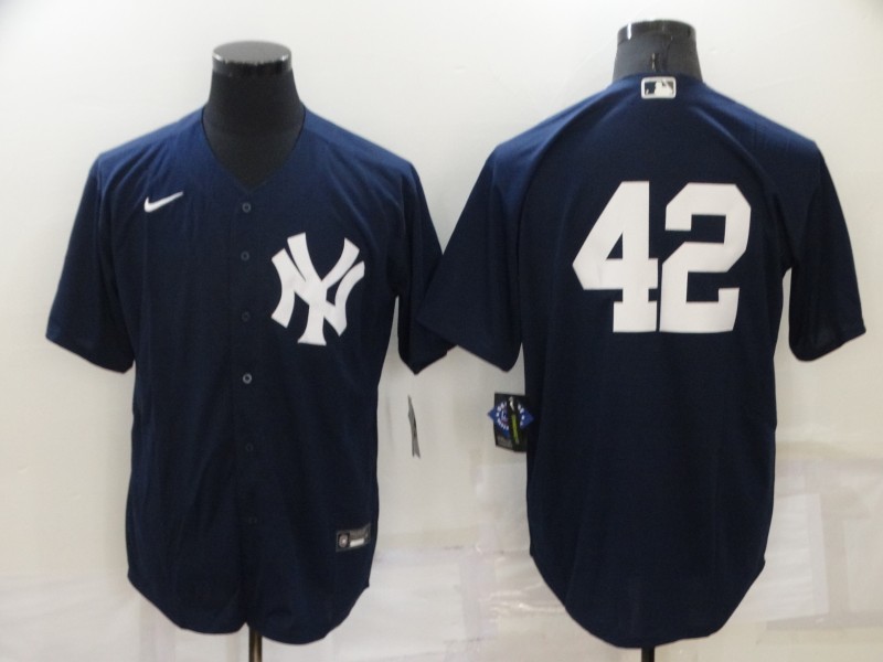 Men's New York Yankees Mariano Rivera #42 Navy Name Jersey